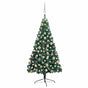 Artificial Half Pre-lit Christmas Tree Ball Set Green 120 cm