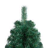 Artificial Half Pre-lit Christmas Tree with Ball Set Green 150 cm - 45-Degree Angle