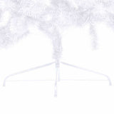 Artificial Half Pre-lit Christmas Tree with Ball Set White 120 cm - 45-Degree Angle