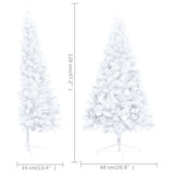 Artificial Half Pre-lit Christmas Tree with Ball Set White 120 cm - Extra Image