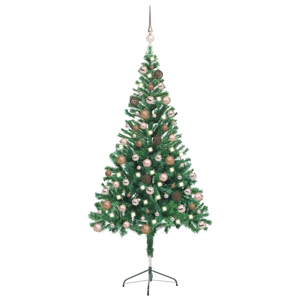 Artificial Pre-lit Christmas Tree with Ball Set 150 cm 380 Branches