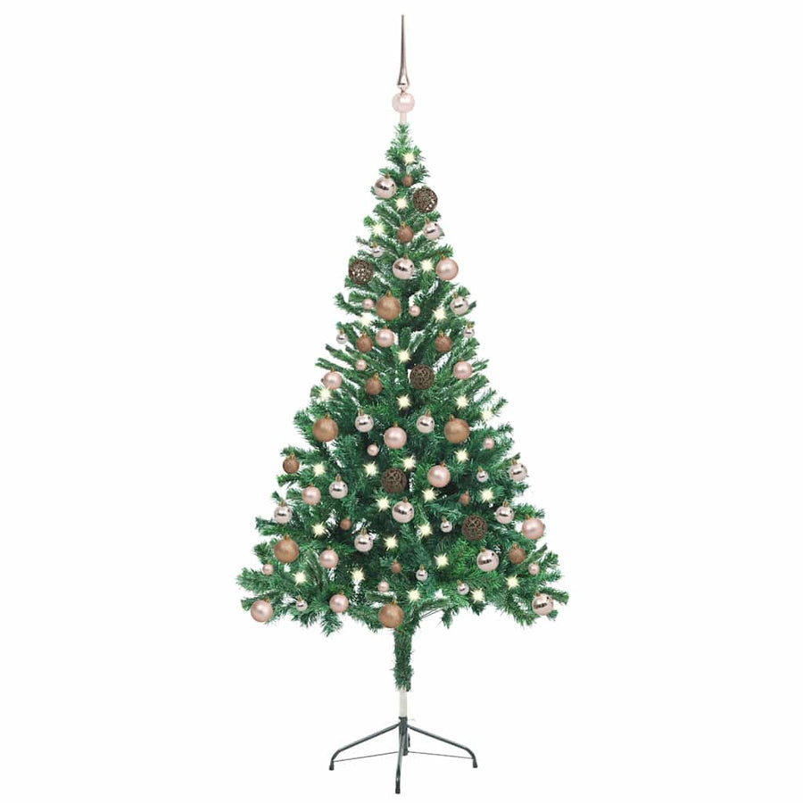 Artificial Pre-lit Christmas Tree Ball Set 150 cm 380 Branches