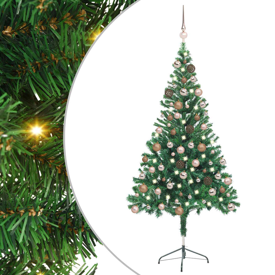 Artificial Pre-lit Christmas Tree Ball Set 150 cm 380 Branches