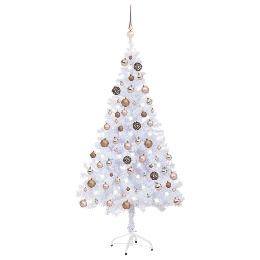 Artificial Pre-lit Christmas Tree Ball Set 150 cm 380 Branches