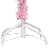 Artificial Pre-lit Christmas Tree with Ball Set Pink 120 cm PVC - Top-Down View