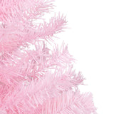 Artificial Pre-lit Christmas Tree with Ball Set Pink 180 cm PVC - 45-Degree Angle