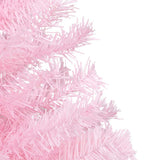 Artificial Pre-lit Christmas Tree with Ball Set Pink 210 cm PVC - 45-Degree Angle