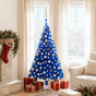 Artificial Pre-lit Christmas Tree with Ball Set Blue 150 cm PVC