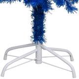 Artificial Pre-lit Christmas Tree with Ball Set Blue 240 cm PVC - 45-Degree Angle