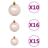 Artificial Pre-lit Christmas Tree with Ball Set Blue 240 cm PVC - Extra Image