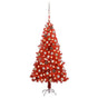 Artificial Pre-lit Christmas Tree with Ball Set Red 120 cm PVC