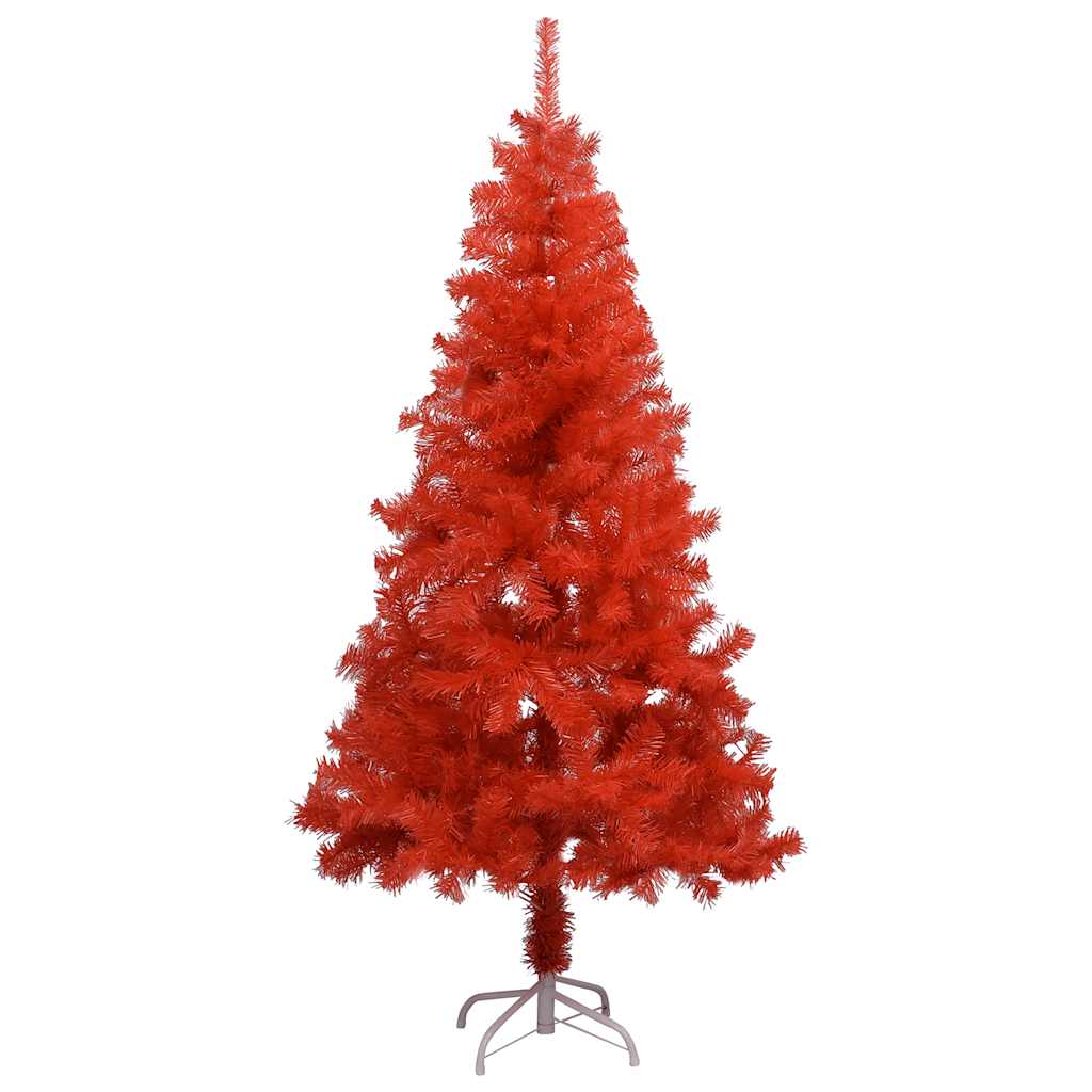 Artificial Pre-lit Christmas Tree with Ball Set Red 120 cm PVC