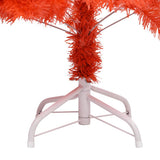Artificial Pre-lit Christmas Tree with Ball Set Red 210 cm PVC