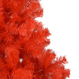 Artificial Pre-lit Christmas Tree with Ball Set Red 210 cm PVC - 45-Degree Angle
