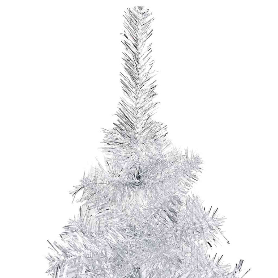 Artificial Pre-lit Christmas Tree with Ball Set Silver 120 cm