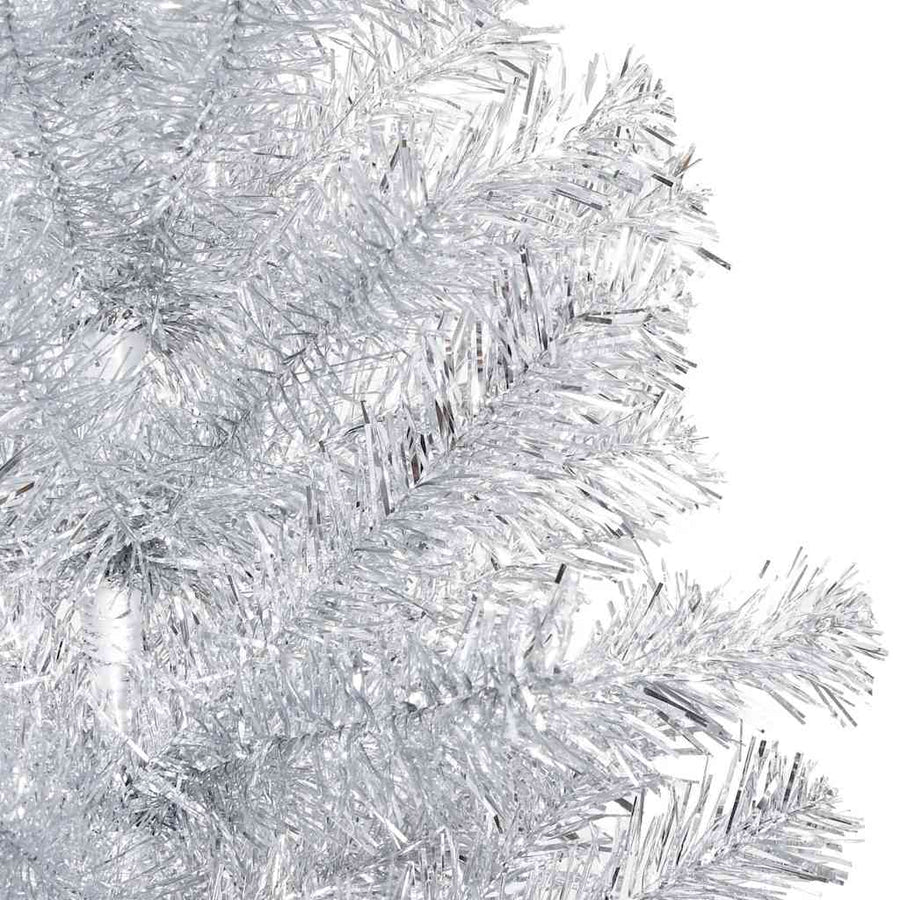 Artificial Pre-lit Christmas Tree with Ball Set Silver 120 cm