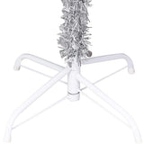 Artificial Pre-lit Christmas Tree with Ball Set Silver 120 cm PET - 45-Degree Angle