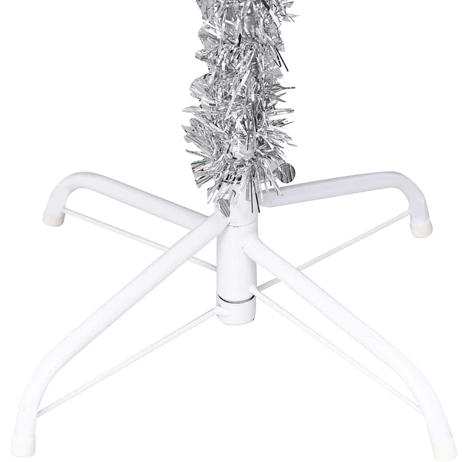 Artificial Pre-lit Christmas Tree with Ball Set Silver 120 cm
