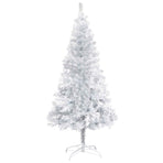 Artificial Pre-lit Christmas Tree with Ball Set Silver 120 cm
