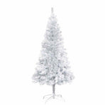 Artificial Pre-lit Christmas Tree with Ball Set Silver 150 cm PET