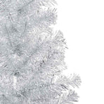 Artificial Pre-lit Christmas Tree with Ball Set Silver 150 cm PET