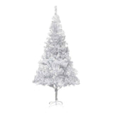 Artificial Pre-lit Christmas Tree with Ball Set Silver 180 cm PET
