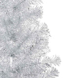 Artificial Pre-lit Christmas Tree with Ball Set Silver 180 cm PET