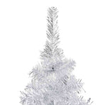 Artificial Pre-lit Christmas Tree with Ball Set Silver 210 cm PET