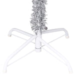 Artificial Pre-lit Christmas Tree with Ball Set Silver 210 cm PET