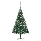 Artificial Pre-lit Christmas Tree with Ball Set Green 120 cm PVC