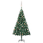 Artificial Pre-lit Christmas Tree with Ball Set Green 150cm PVC