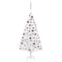Artificial Pre-lit Christmas Tree with Ball Set White 120cm PVC
