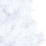 Artificial Pre-lit Christmas Tree with Ball Set White 120 cm PVC - 45-Degree Angle