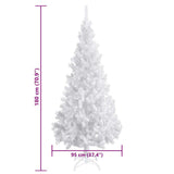 Artificial Pre-lit Christmas Tree with Ball Set White 180 cm PVC