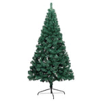 Artificial Half Pre-lit Christmas Tree with Ball Set Green 120 cm