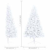 Artificial Half Pre-lit Christmas Tree with Ball Set White 120 cm - Extra Image