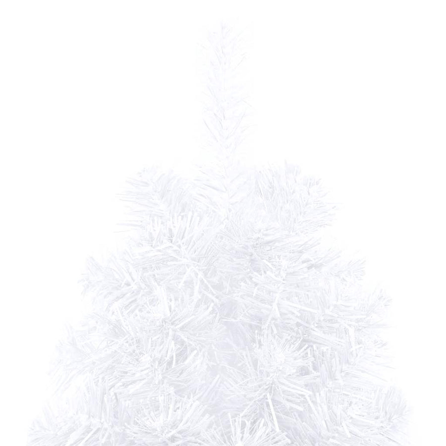 Artificial Half Pre-lit Christmas Tree with Ball Set White 180 cm