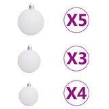 Artificial Pre-lit Christmas Tree with Ball Set 150 cm 380 Branches
