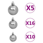 Artificial Pre-lit Christmas Tree Ball Set 180 cm 620 Branches