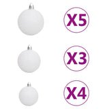 Artificial Pre-lit Christmas Tree with Ball Set Black 180 cm PVC - Extra Image