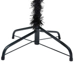 Artificial Pre-lit Christmas Tree with Ball Set Black 210cm PVC