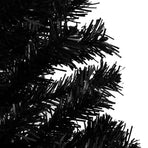 Artificial Pre-lit Christmas Tree with Ball Set Black 240cm PVC