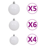 Artificial Pre-lit Christmas Tree with Ball Set Blue 150 cm PVC - Extra Image