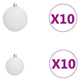 Artificial Pre-lit Christmas Tree with Ball Set Red 240 cm PVC