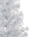 Artificial Pre-lit Christmas Tree with Ball Set Silver 210 cm PET - Front View