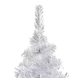Artificial Pre-lit Christmas Tree with Ball Set Silver 210 cm PET