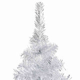 Artificial Pre-lit Christmas Tree with Ball Set Silver 240 cm PET - Side View