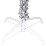 Artificial Pre-lit Christmas Tree with Ball Set Silver 240 cm PET