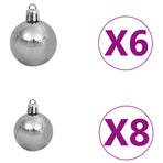 Artificial Pre-lit Christmas Tree with Ball Set White 120 cm PVC
