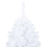 Artificial Pre-lit Christmas Tree with Ball Set White 150 cm PVC - Front View
